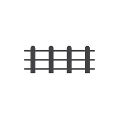 Obraz premium Fence icon Flat simple outline set