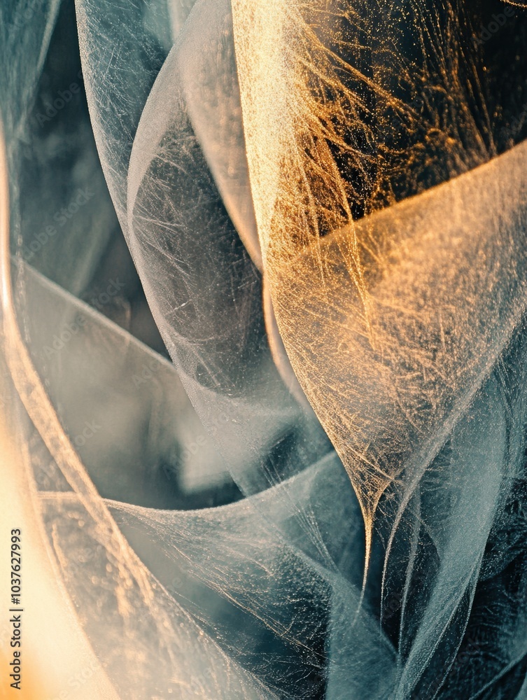 Poster delicate frosty patterns intertwine with ethereal beauty, reflecting light and showcasing nature's i