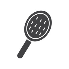 Hair brush icon Flat simple outline set