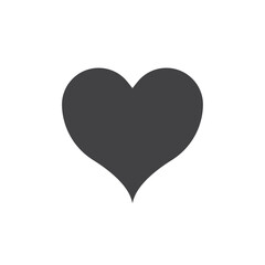 Heart icon Flat simple outline set