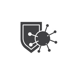 immunity icon Flat simple outline set