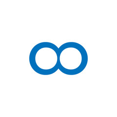 Infinite icon Flat simple outline set