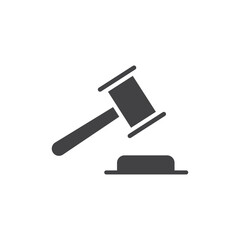Law icon Flat simple outline set