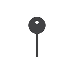 Navigation pin icon Flat simple outline set