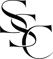 vector SSC luxury fashion logo