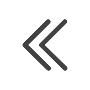 recommend clip art: Previous icon Flat simple outline set
