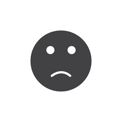 Fototapeta premium Sad icon Flat simple outline set