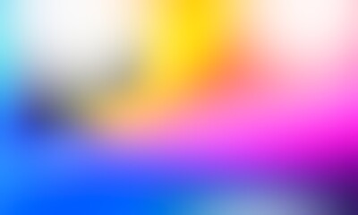 Abstract blurred background image of blue, pink, yellow colors gradient used as an illustration. Designing posters or advertisements.