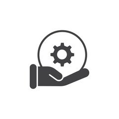 Support icon Flat simple outline set