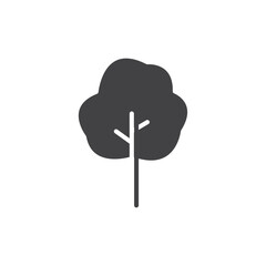 Tree icon Flat simple outline set