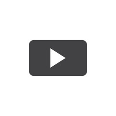 Video Icon Flat simple outline set