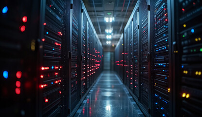 Fototapeta premium Cutting-Edge AI-Powered Cybersecurity System in Action