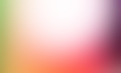 Abstract blurred background image of green, red, purple colors gradient used as an illustration. Designing posters or advertisements.