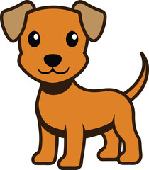 Obraz premium Dog color icon. Dog sign and symbol. Dog vector art isolated on white background.