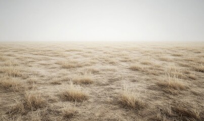 Obraz premium A field of dry grass with a cloudy sky in the background