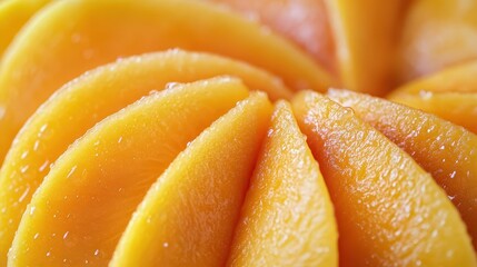 Delightful Mango Sticky Rice Display in Thailand Top-Down Perspective on Round Plate