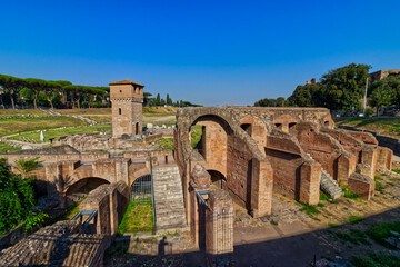 Fototapeta premium Archeology site near the Capitoline Museum, Rome, Italy