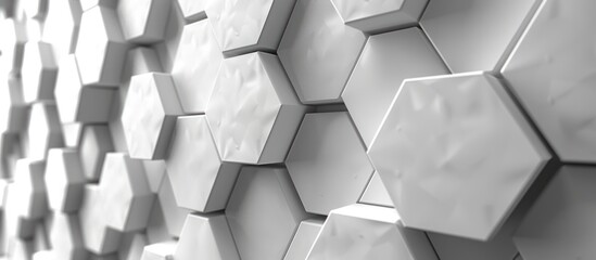 Abstract white honeycomb pattern.