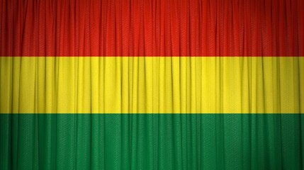  Bolivia, Plurinational State of Bolivia Flag and Theater Curtain Image.