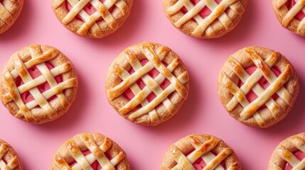 Morning Glow on Freshly Baked Apple Pie - Minimalist Aesthetic with Humorous Shadows