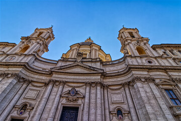 Beautiful Roman architectural details filling the frame, Rome, Italy