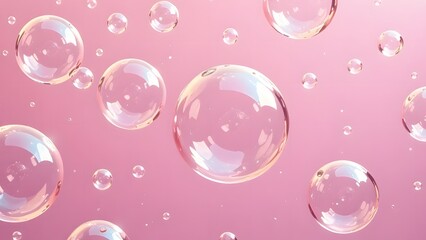 Colorful Bubbles on a Soft Pink Background that brings a cheerful and whimsical feel to any space