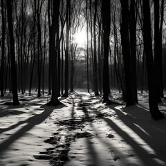 Naklejka premium path in the woods