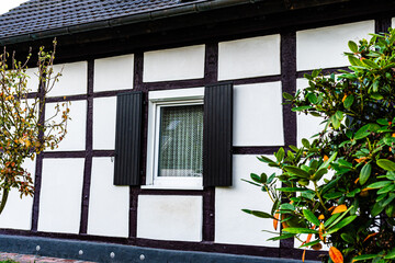 Traditional half-timbered barn from Hessen