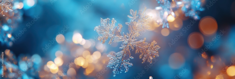 Aufkleber delicate snowflakes shimmer as they drift gently through the air, creating a magical winter ambiance