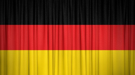Germany, Federal Republic of Germany Flag and Theater Curtain Image.