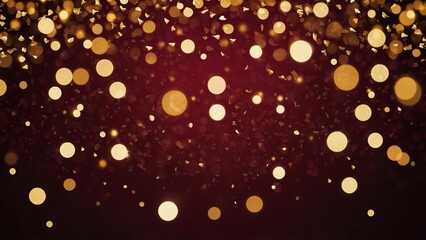 Burgundy red with gold bokeh background