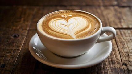 photorealistic cup of coffee latte