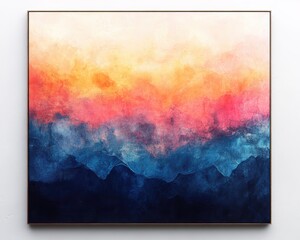 Abstract Gradient Painting with Grainy Texture