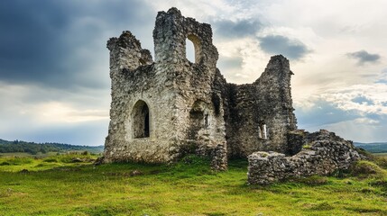 The Harcaroy Battle Tower is a medieval ruin. Vedensky district, Kharkaroi settlement, Chechen Republic, Russia. discerning attention