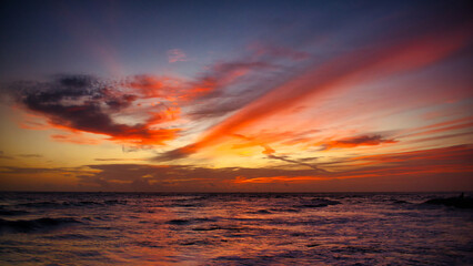 Beautiful sunset over the sea