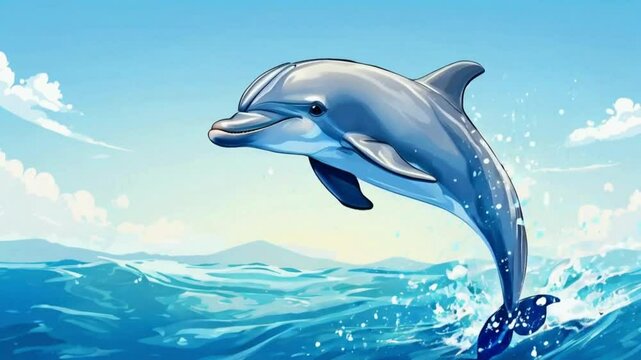 dolphin jumping out of water