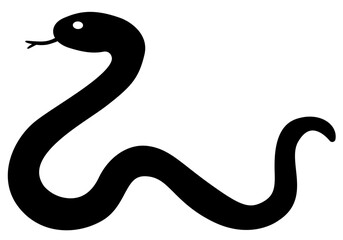 年賀状素材 巳年 蛇イラスト シルエット