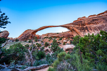 Arches National Park in the fall of 2024 near sunset