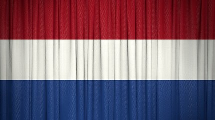 Netherlands flag, Kingdom of the Netherlands and Theater Curtain Image.