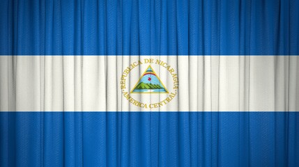 Nicaragua, Republic of Nicaragua and Theater Curtain Image.