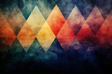 Fototapeta premium Abstract Geometric Pattern with Vintage Texture