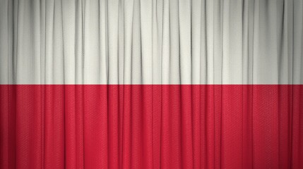 Poland flag, Republic of Poland and Theater Curtain Image.