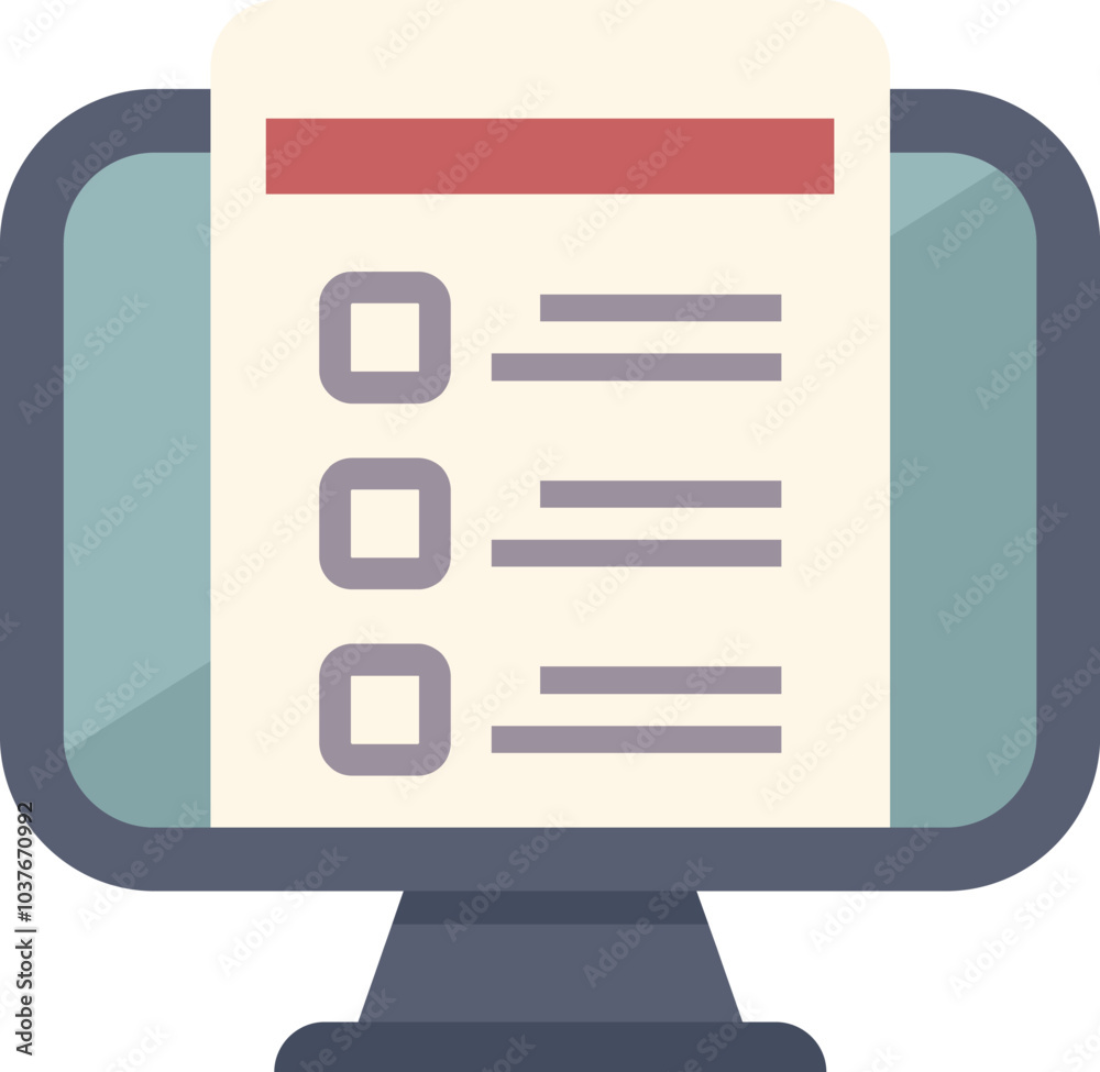 Poster computer monitor is displaying an online survey form, inviting users to provide their feedback by se