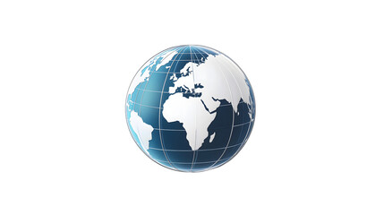 Fototapeta premium sleek minimalist globe icon on a white background