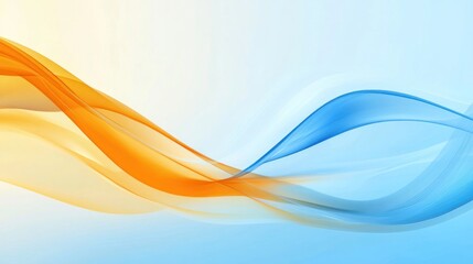 Fototapeta premium Abstract Waves of Orange and Blue