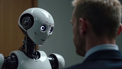 Futuristic Encounter in the Modern Workplace