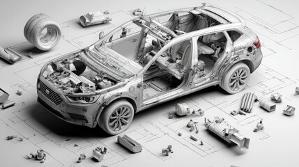 Detailed Blueprint of Car Safety Systems