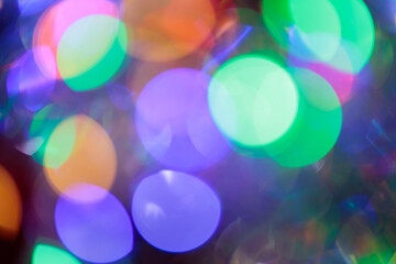 Colorful Defocused Bokeh Lights on Flowing Gradient Background for Joyful Celebration