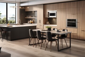 Interior of a modern contemporary kitchen
