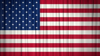 Obraz premium USA flag, United States Of America and Theater Curtain Image.
